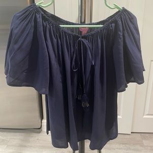 EUC Lilly Pulitzer Navy Off the Shoulder Top - XS